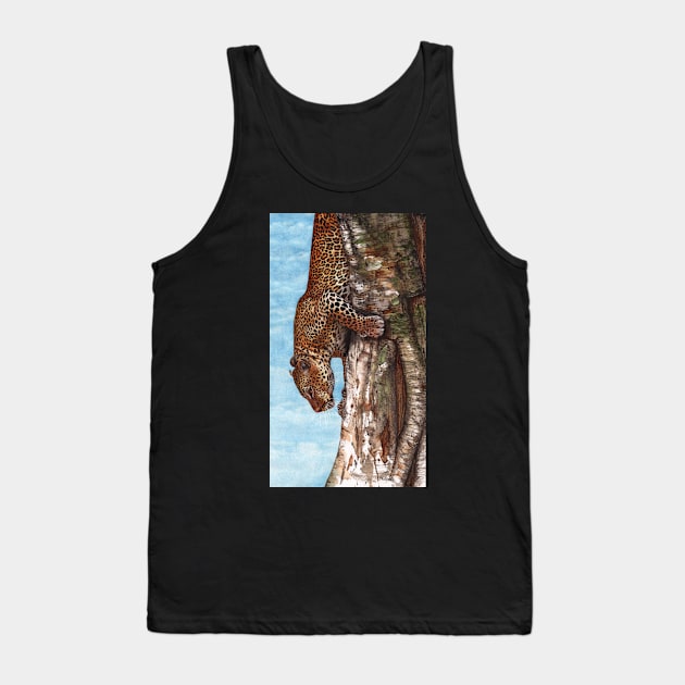 Breaking Cover leopard print Tank Top by Mightyfineart